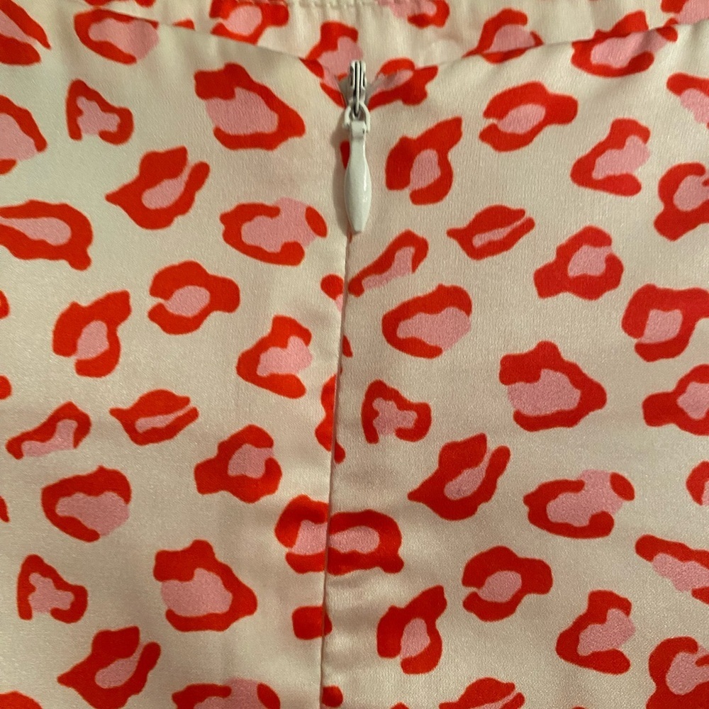 Princess Polly Pink Cheetah Satin Mini Skirt Size 6 - Picture 4 of 7